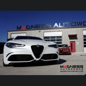 Alfa Romeo Giulia Front V Shield Grill Frame - Carbon Fiber - QV Model